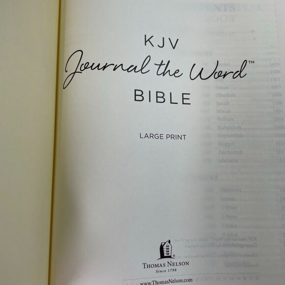 KJV Bible Journal the Word LARGE PRINT u Red Black Text Art Journal Spaces - Picture 11 of 16
